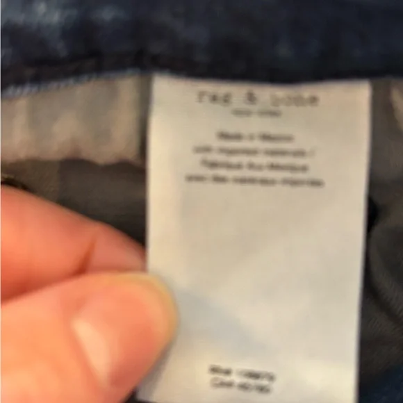 rag & bone Women's Slim Blue Jeans - Picture 5 of 7